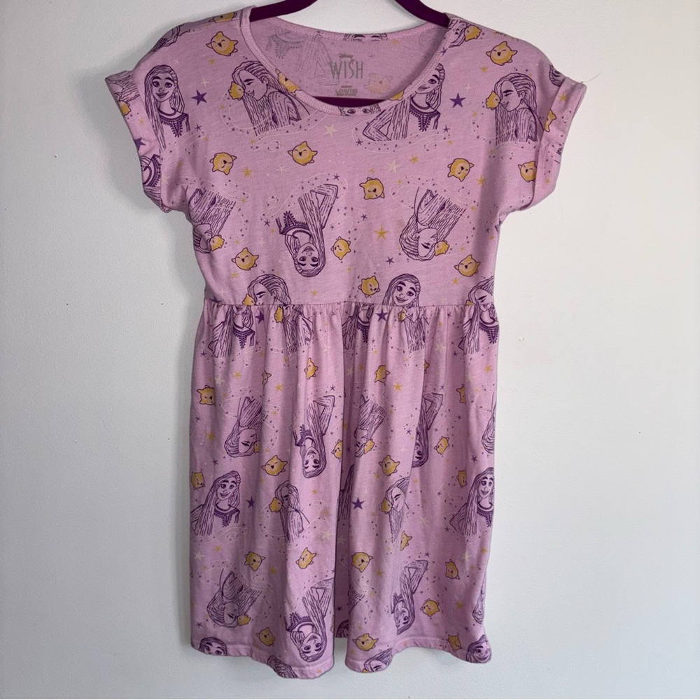 Disney Wish Girls Large 10/12 Lavender Short Sleeve Dress